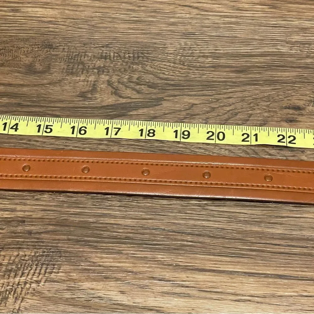 Lord Leather Belt Made In Italy Tan with Silver Tone Buckle